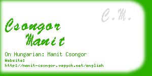 csongor manit business card